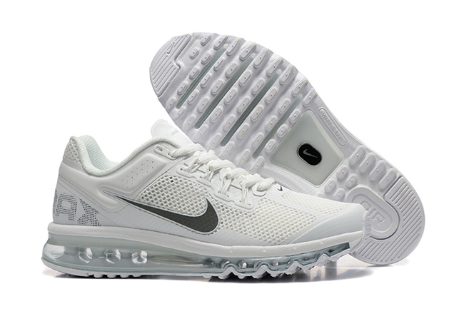 Women's Hot sale Running weapon Air Max 2013 White Shoes 006